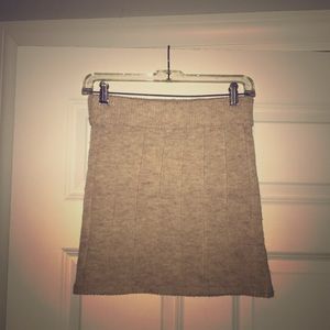 H&M XS bodycon oatmeal / beige sweater knit skirt